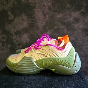 Lanvin Men's Green Flash-X Mesh Runner Sneakers Shoes Size 44